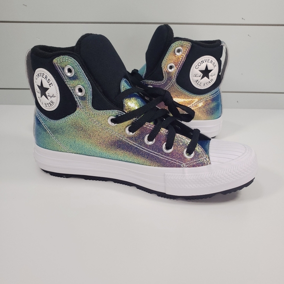 Converse Other - Converse Chuck Taylor All Star Berkshire Boots Iridescent Glitter Women's Youth